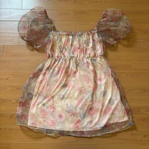 Selkie style floral mini dress size Large